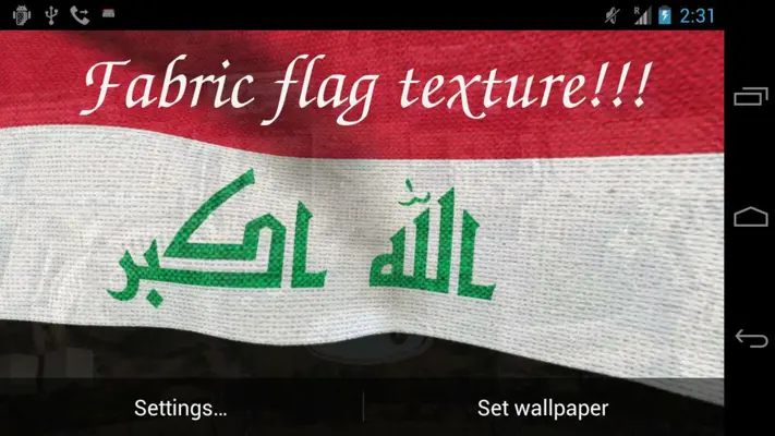 Iraq Flag android App screenshot 0